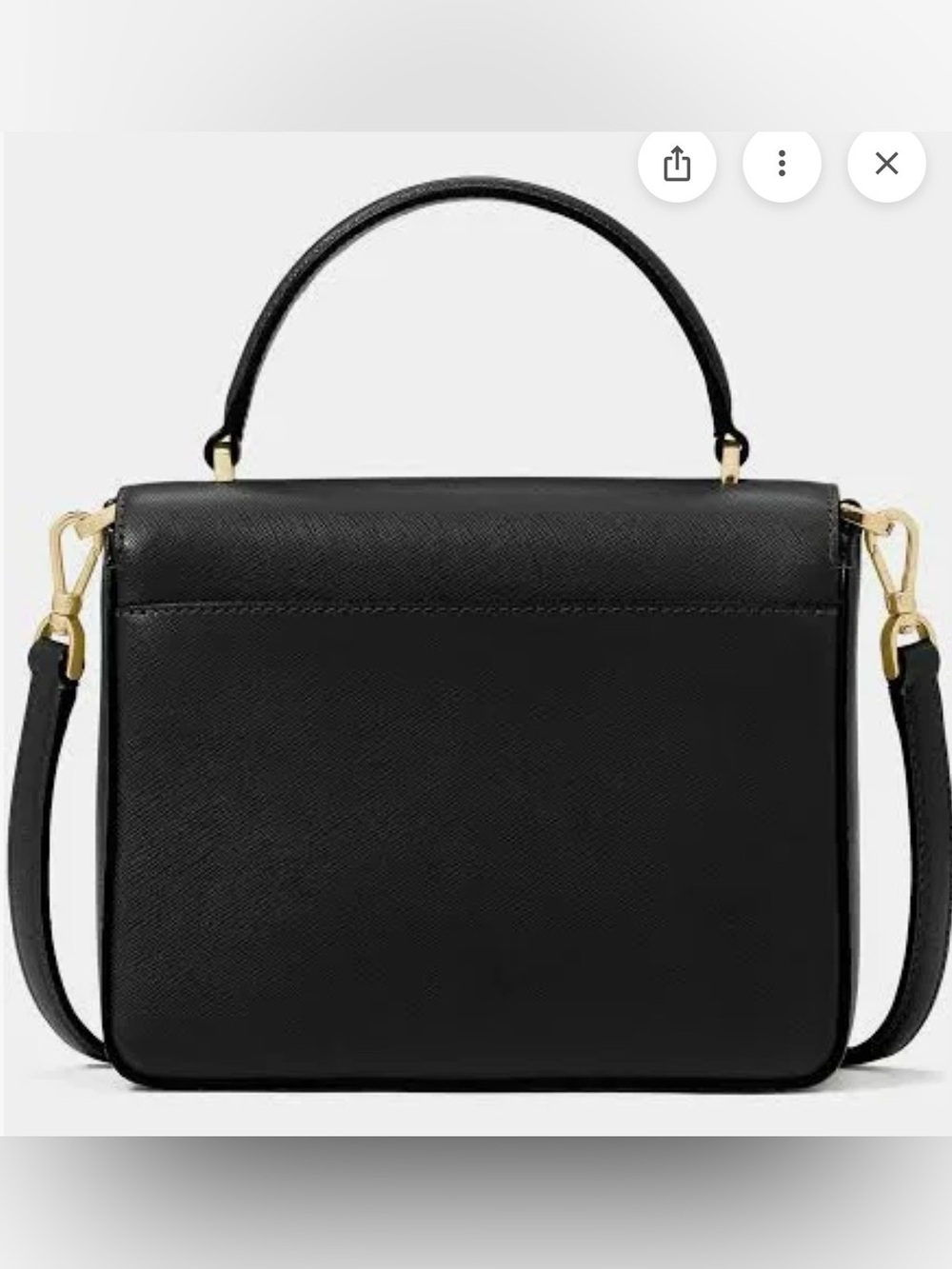 kate spade Reegan Leather Top-Handle Crossbody in Black - Picture 4 of 11